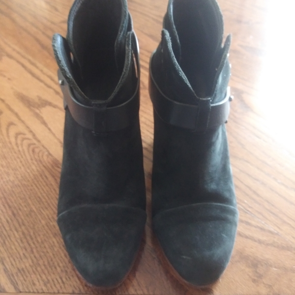 Rag and Bone Black Ankle Boots With Straps - Picture 4 of 12